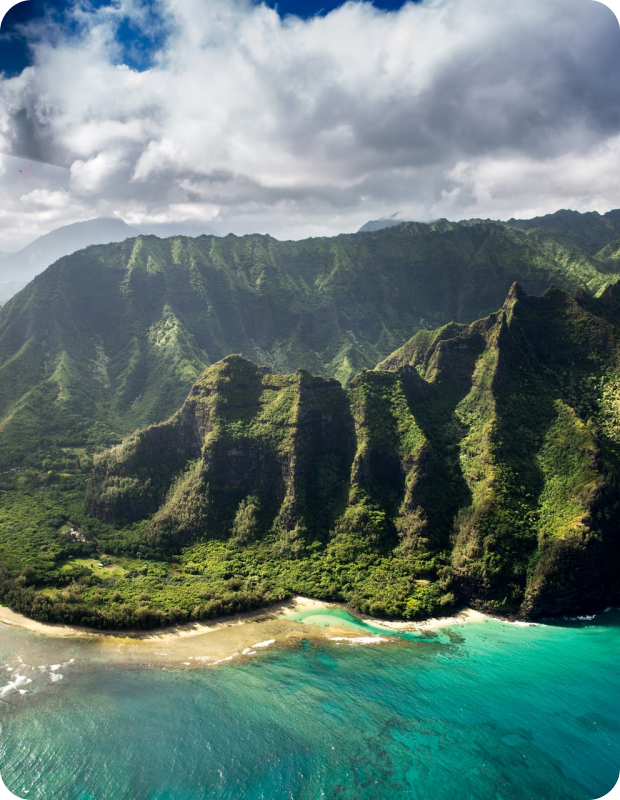 hawaii drone shot
