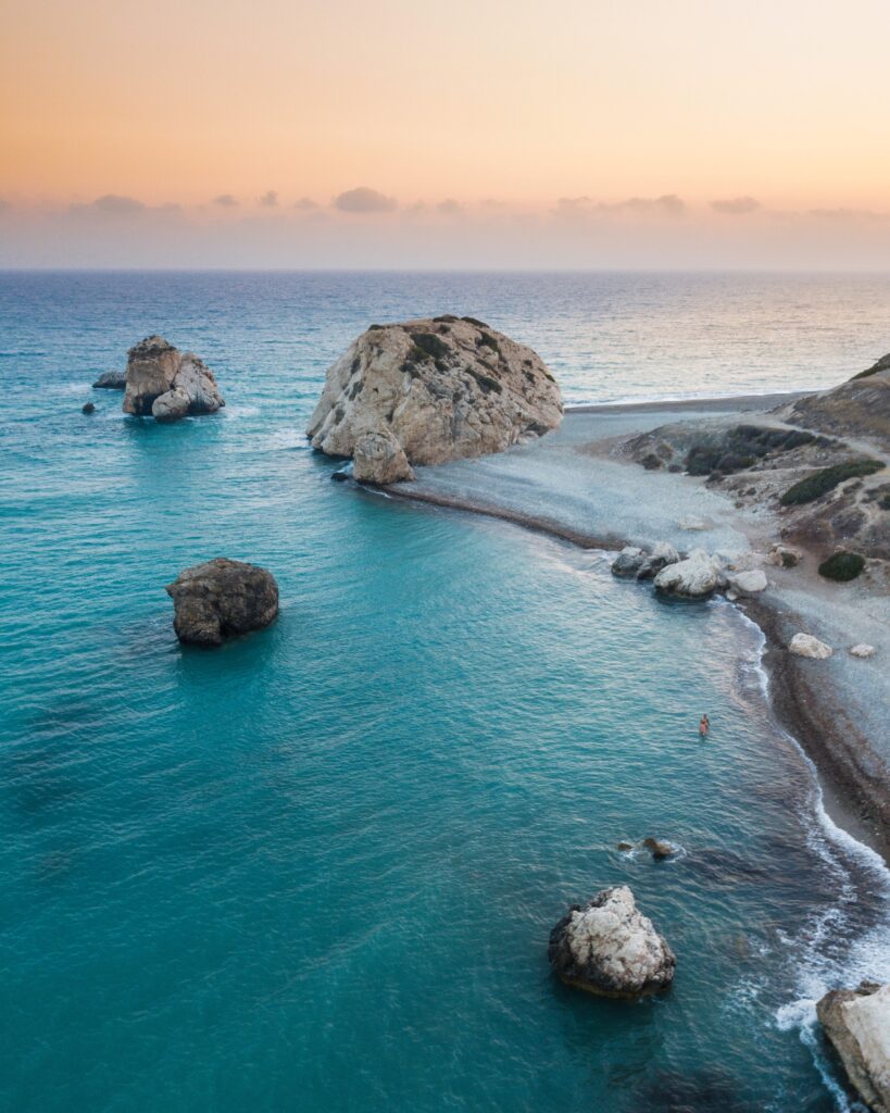 coast cyprus drone image