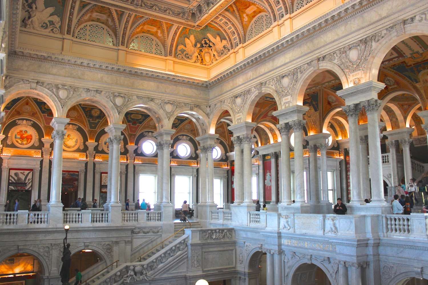 The breathtaking interior of the Library of Congress
