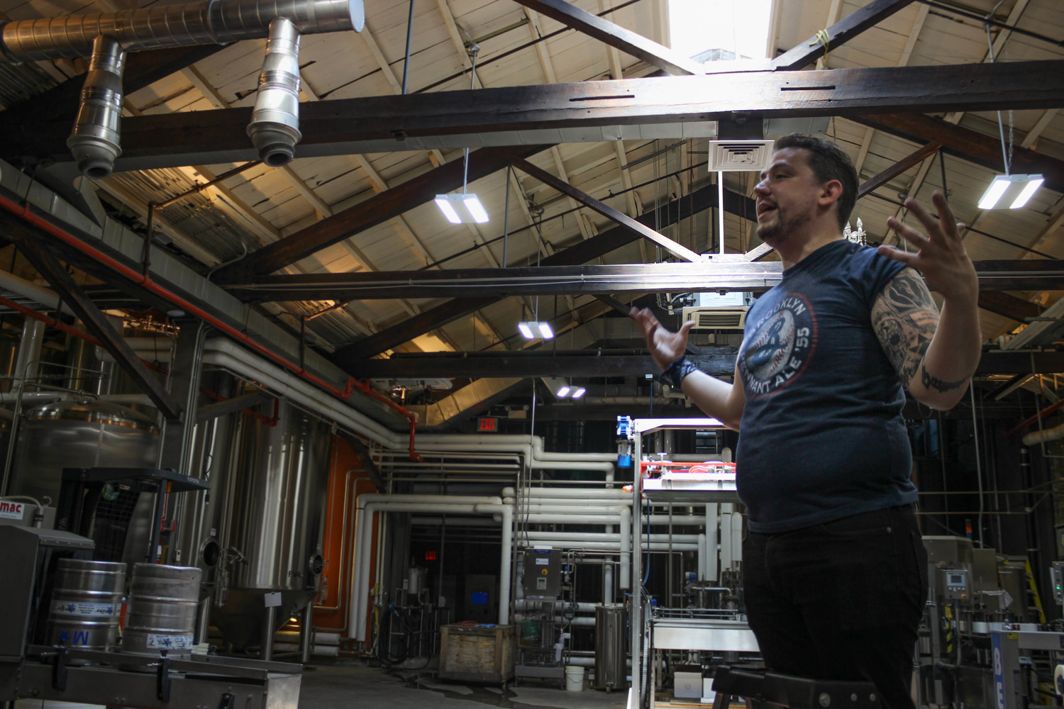 Tour guide at Brooklyn Brewery