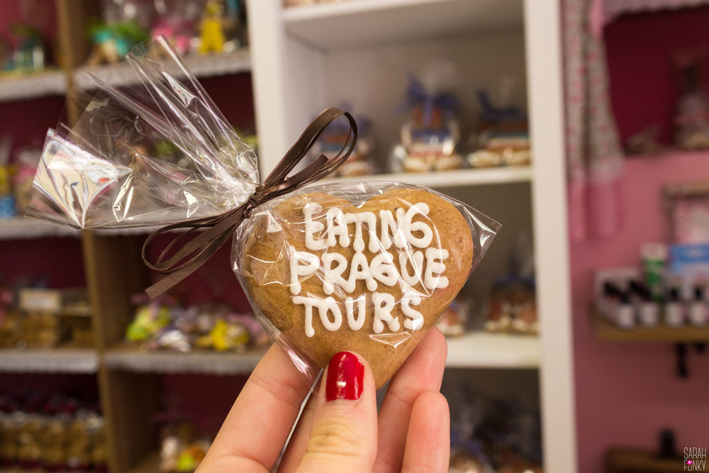 A gingerbread cookie at our first stop