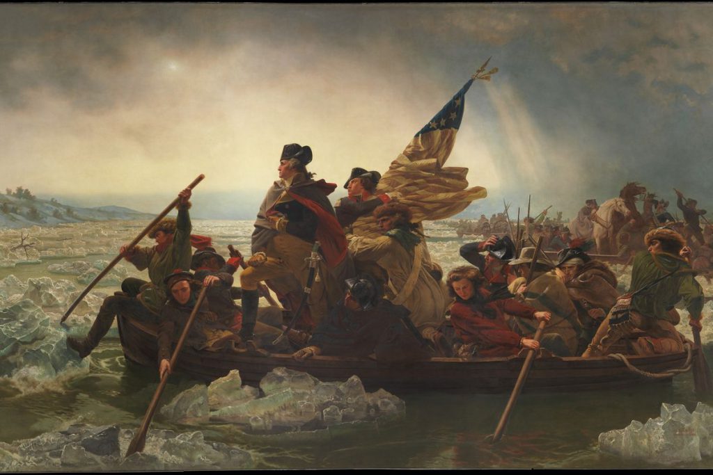 A painting of the Revolutionary War