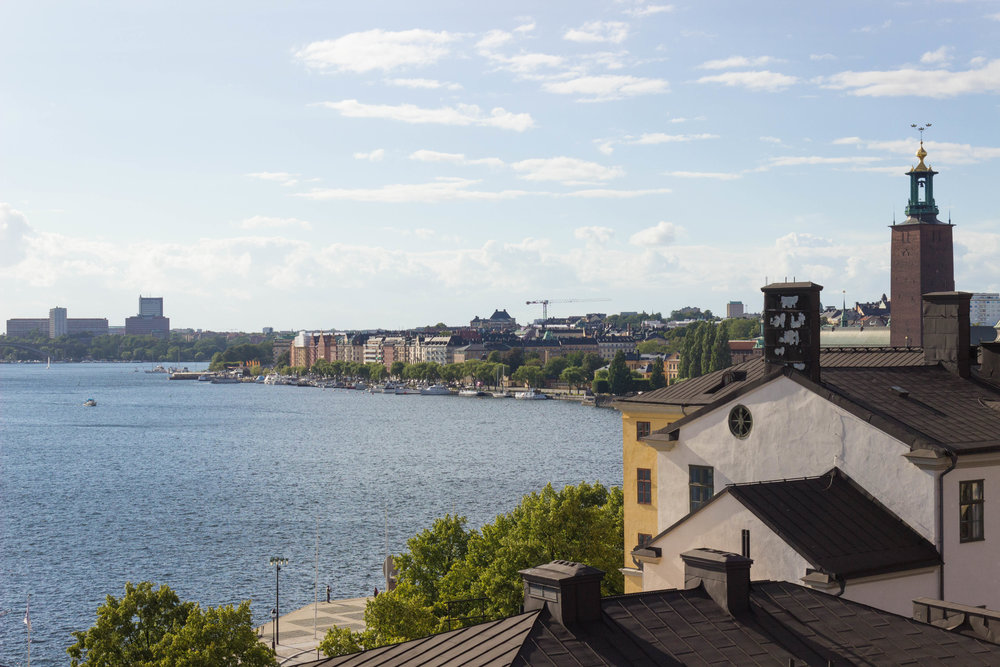One of the many panoramic views of Stockholm from the roof