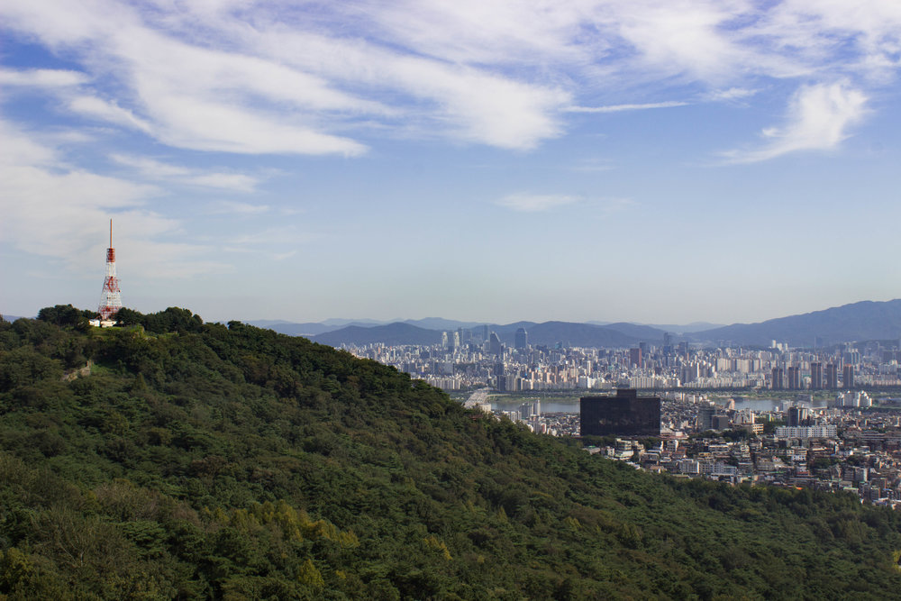 The view of Seoul from Namsan Seoul Tower