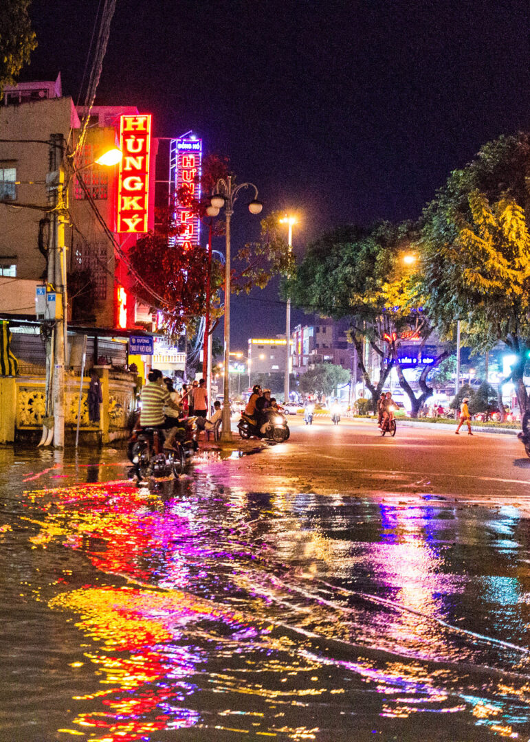 Flooded streets in Cần Thơ, Vietnam