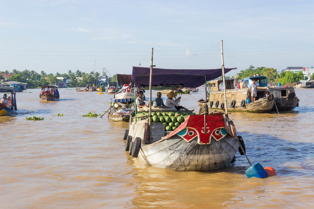 The Cai Rang floating market