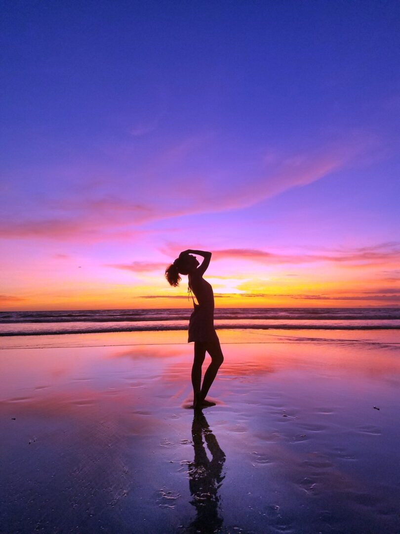 Sunset on Kuta Beach in Bali