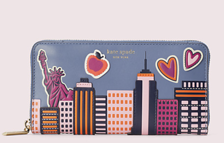 Kate Spade Scenic Route NYC zip-around continental wallet
