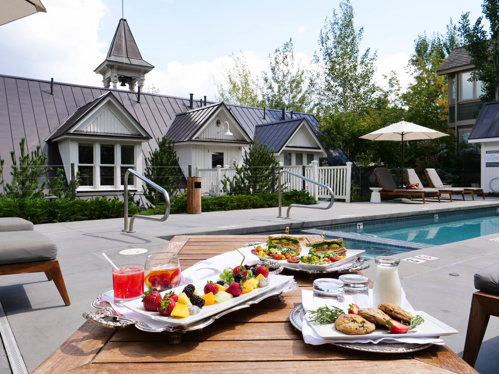 A feast by the pool