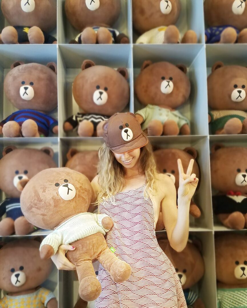 Having fun at Line Friends