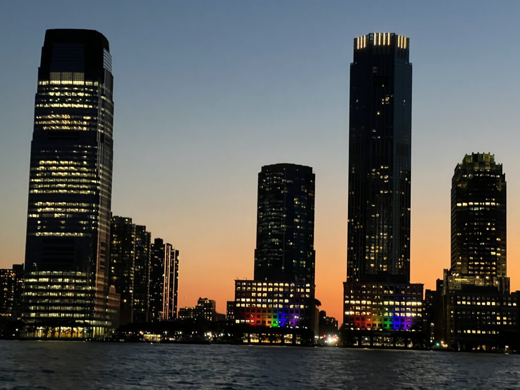 NYC skyline at night